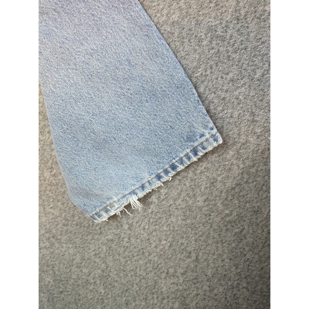 Wrangler 97601VR Mens Light Wash Straight Leg Denim Jeans 36x29 Distressed Blue - Picture 6 of 16